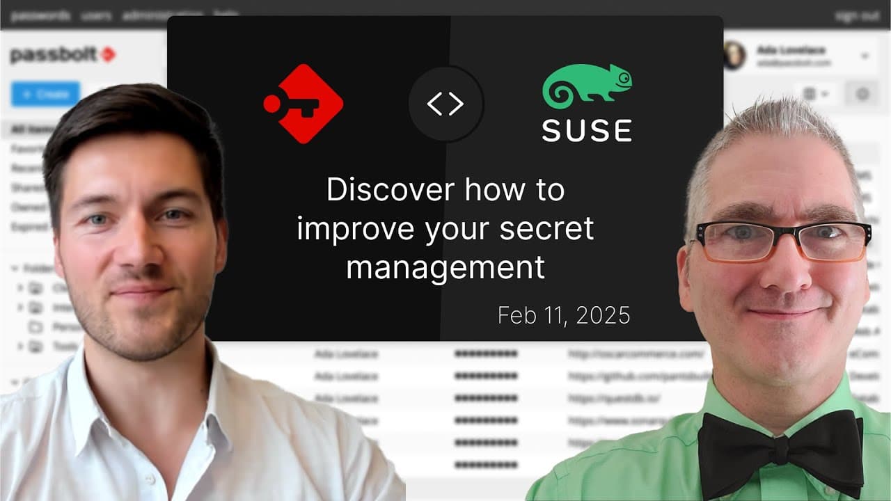 SUSE + Passbolt Webinar video