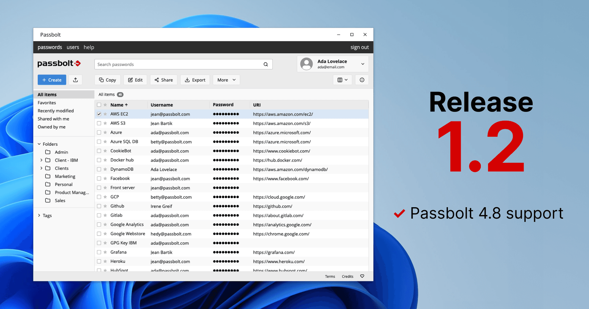 Passbolt Windows App 1.2: Better application configuration error management