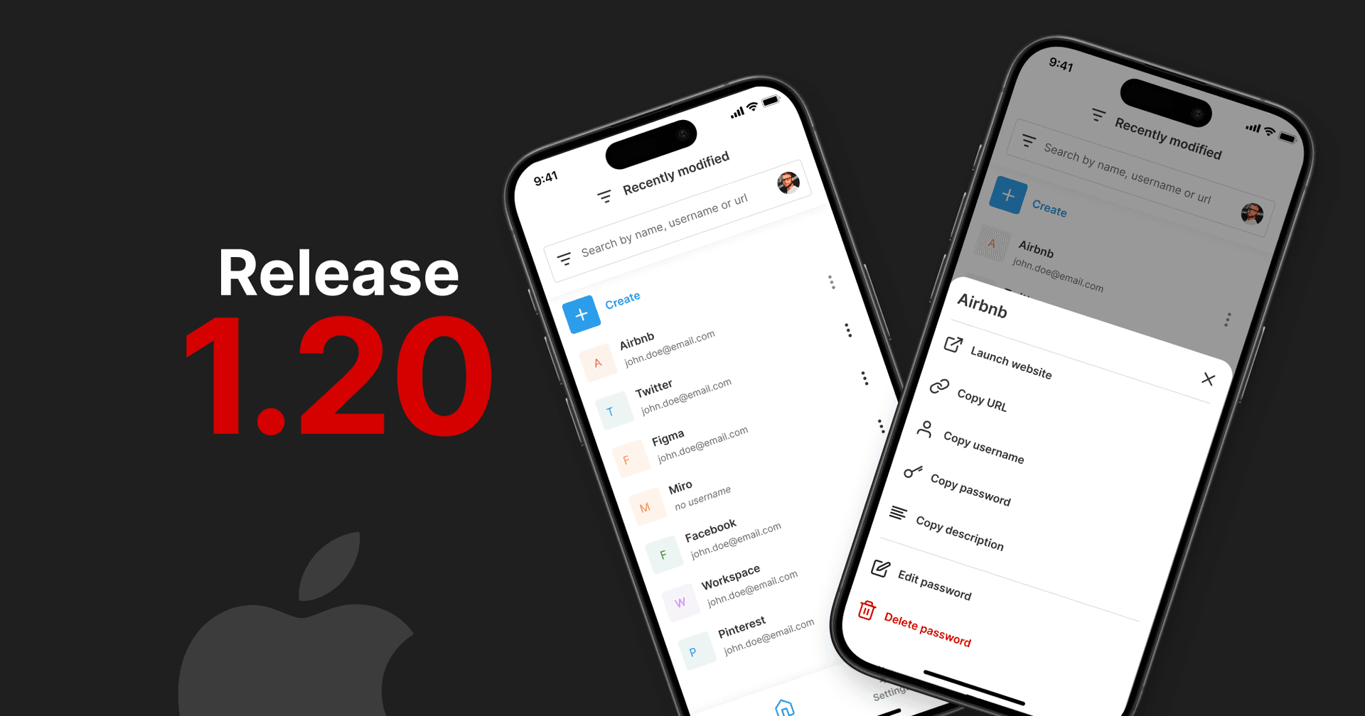 IOS mobile application 1.20.0