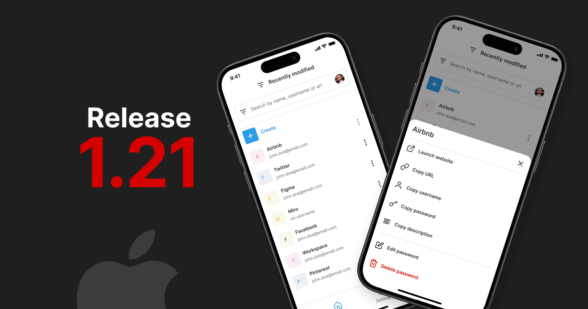 iOS mobile application 1.21