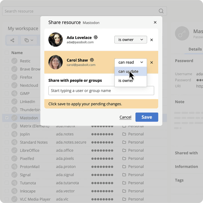 Centralise credential management