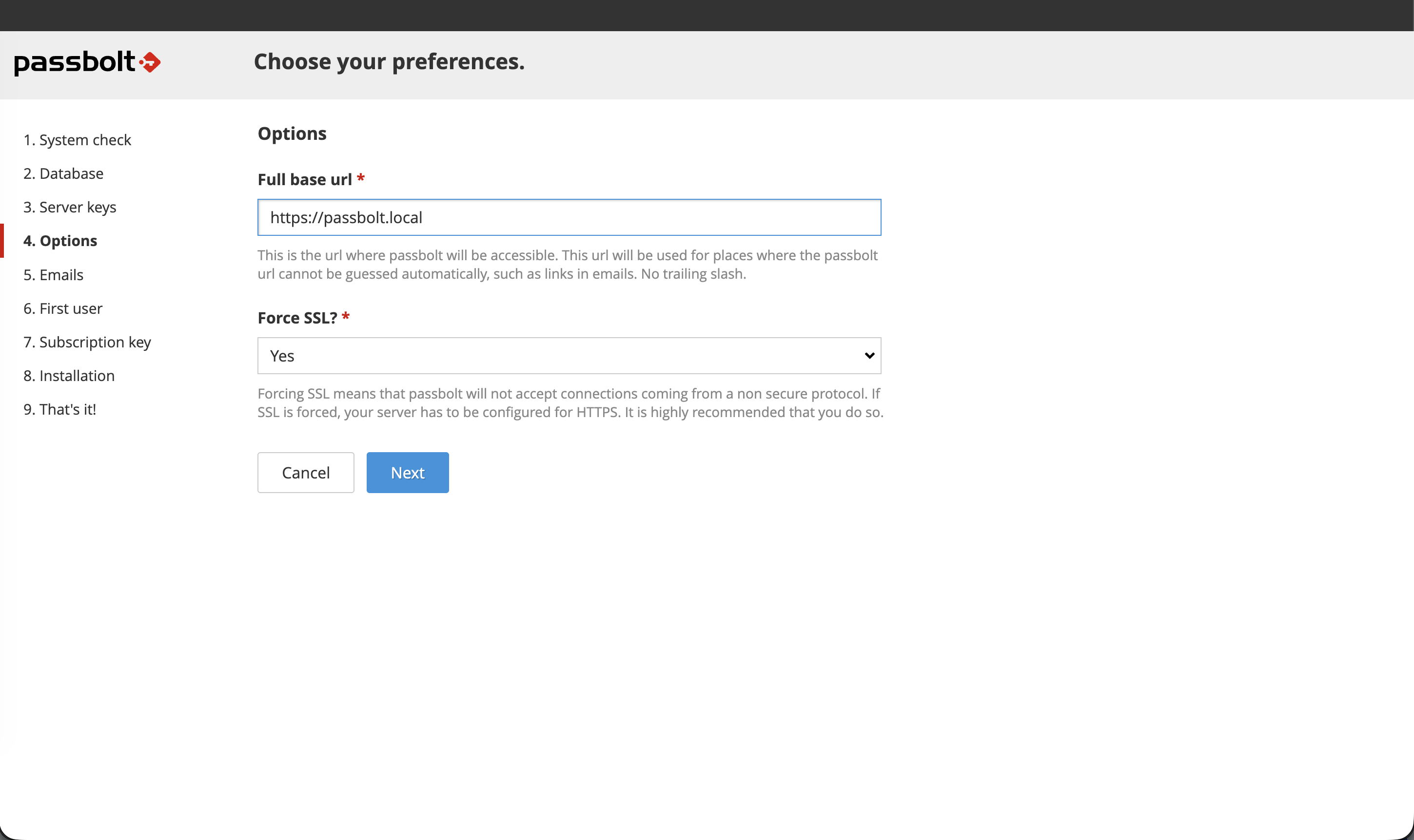 Preferences from the Wizard