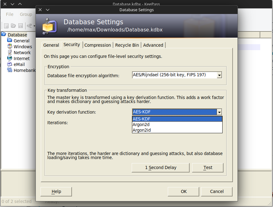 Key derivation function update to AES-KDF